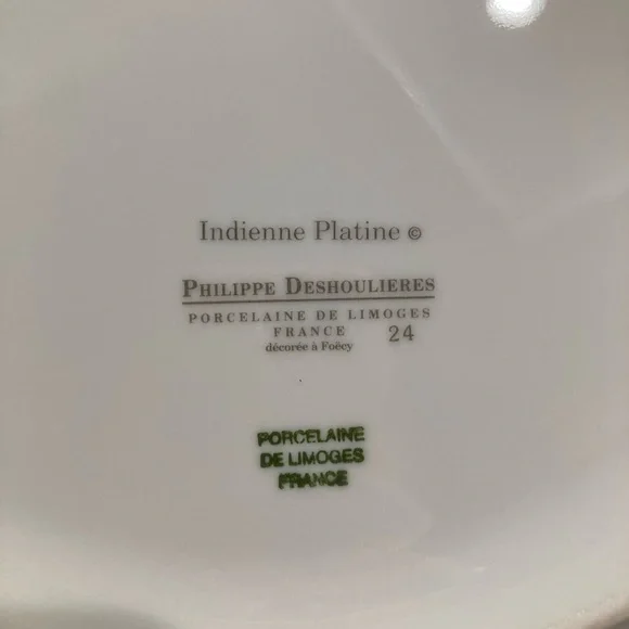 2 Philippe Deshoulieres Porcelaine de Limoges Plates - Picture 4 of 5